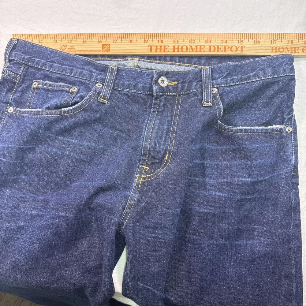 Big Star Division Straight Jeans Mens Size 36R dark Denim High Rise Pockets